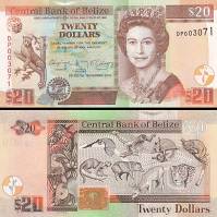*20 belizejských dolárov Belize 2014-20, P69 UNC - Kliknutím na obrázok zatvorte -